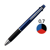 三菱鉛筆 ジェットストリーム ボールペン ネイビー軸 3色 0.7mm SXE3-800-07 1本（直送品）
