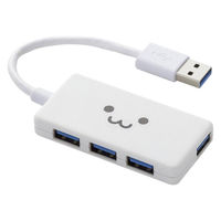 USBハブ 3.0 4ポート バスパワー ケーブル長10cm 薄型 コンパクト ホワイトフェイス U3H-A416BF1WH エレコム 1個（直送品）