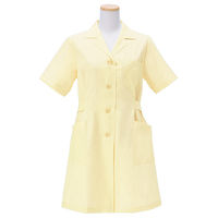 KAZEN レディース診察衣（ハーフ丈） 医療白衣 薬局衣 半袖 クリーム シングル M 261HS-94（直送品）