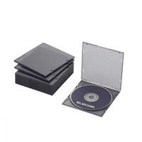 エレコム（ELECOM） CD/DVDスリムPPケース 1枚収納 透明黒 CCD-JPCS10CBK 1パック（10枚）（直送品）