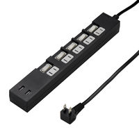 ヤザワコーポレーション 電源タップ ブラック 2P式 5個口 2m 個別スイッチ USB×2（最大2.4A Y02KS752BK2U 1個（直送品）