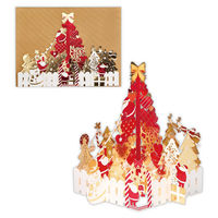 日本ホールマーク クリスマスカード 立体 ハートツリー 809119 6枚（直送品）