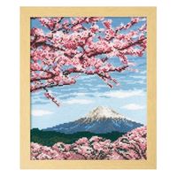 オリムパス製絲 ししゅうキット「桜と富士山」 No.7386 OLY-K7386 3個（直送品）