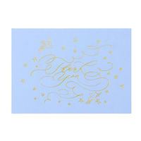 グリーティングカード クレールフォンテーヌ ポレン カード封筒セット Ｔｈａｎｋ ｙｏｕ ５セット ブルー（直送品）