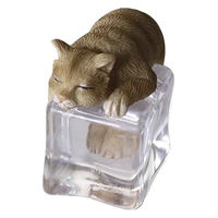キーストーン 置物 猫 ネコ オブジェ アイスアニマル ジンジャー 349761 1個（取寄品）