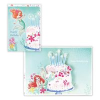 日本ホールマーク グリーティングカード お誕生祝い立体カード アリエル／フラワーケーキ2 817213 6枚（直送品）