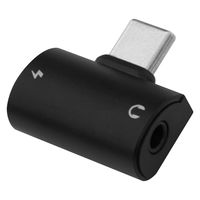 イヤホン変換アダプタ USB Type-C to 3.5mm イヤホンジャック 変換 超小型 充電可能 1個 FSC