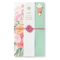 いろは出版 花を贈るご祝儀袋 Graceful Flower エメラルドグリーン GGS2-03 1セット（2個）（直送品）