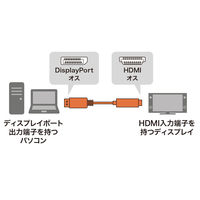 サンワサプライ DisplayPort-HDMI変換ケーブル 2m KC-DPHDA20 1本