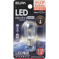 朝日電器 ELPA LEDナツメ形E12 LDT1CL-G-E12-G106 1個 828-9964（直送品）