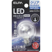 朝日電器 ELPA LED電球G30形E12 LDG1CN-G-E12-G235 1個 828-9980（直送品）
