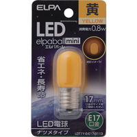 朝日電器 ELPA LEDナツメ形E17 LDT1Y-G-E17-G113 1個 828-9973（直送品）