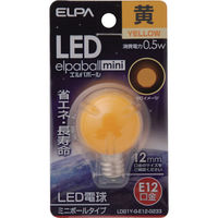 朝日電器 ELPA LED電球G30形E12 LDG1Y-G-E12-G233 1個 828-9984（直送品）