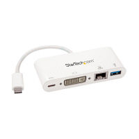 StarTech.com USB-Cマルチポートアダプタ USB給電 DVI/GbE DKT30CDVPD（直送品）