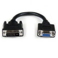 StarTech.com 20cm DVI-VGA変換ケーブル オス/メス ブラック DVIVGAMF8IN（直送品）