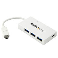 StarTech.com USB-C接続4ポート増設USB3.0ハブ ホワイト HB30C3A1CFBW（直送品）