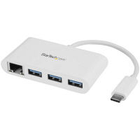 StarTech.com GbEポート搭載3ポートUSB 3.0ハブ USB-C接続 HB30C3A1GEA（直送品）