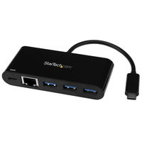 StarTech.com 3ポート増設USB 3.0ハブ GbE/USB給電対応 HB30C3AGEPD（直送品）