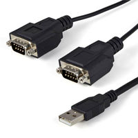 Startech.com 2ポート増設USB 2.0-RS232Cシリアル変換ケーブル ICUSB2322F 1個
