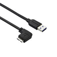 StarTech.com L型左向きMicro USB 3.0 スリムケーブル 1m USB3AU1MLS（直送品）