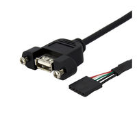 StarTech.com USB 2.0パネルマウント型変換ケーブル 30cm USBPNLAFHD1（直送品）