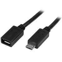 StarTech.com 0.5m USB Micro-B 延長ケーブル オス/メス USBUBEXT50CM（直送品）