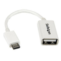 StarTech.com 12cm ホワイト Micro USB OTGホストケーブル UUSBOTGW（直送品）