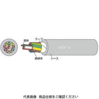 倉茂電工 300V 柔軟型ビニルキャブタイヤケーブル VCTF12 2心X2SQ 2cX2SQ 1m（直送品）