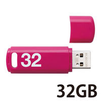 USBメモリ 32GB USB3.0 シンプル キャップ式 ピンク セキュリティ機能対応 MF-ABPU332GPN エレコム 1個 オリジナル