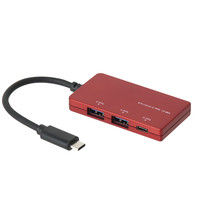 ナカバヤシ USBハブ（USB HUB） Type-Cハブ レッド USB3.1 3ポート 10cm UH-C3103R 1個（直送品）