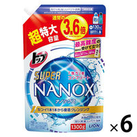 ＜LOHACO＞ トップ スーパーナノックス（NANOX） つめかえ用 超特大 1300g 1ケース（6個入） 衣料用洗剤 ライオン画像