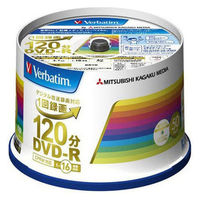 録画用DVD-R 50枚スピンドルケース ホワイト バーベイタム VHR12JP50V4 1個