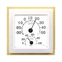 クレセル 温湿度計クリア・ミニホワイト CR-12W 1個 62-3966-10（直送品）