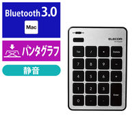 エレコム Bluetoothテンキーパッド/パンタグラフ/MacOS対応/薄 TK-TBPM01SV 1個