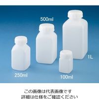 ニッコー・ハンセン 標準規格瓶 角型広口（ナチュラル） 500ml 1030-03 1個 10-3003-55（直送品）