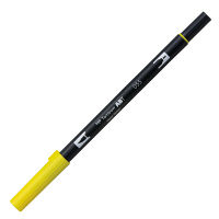 トンボ鉛筆 水性マーカー ABT ツイン（筆ペン+細字） 055 プロセスイエロー AB-T055