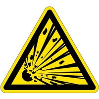 PL警告表示ラベル（ISO準拠）│材料・物質による危険:爆発物│IF09│Lサイズ│シンボルマーク│30枚 IF09L-1（直送品）