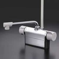 水栓金具】KVK デッキ形サーモスタット式シャワー（190mmパイプ付