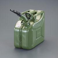 エスコ（esco） 10L ガソリン携行缶（横型・フレキノズル付／OD色） 1St EA991HB-29A（直送品）