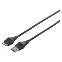 バッファロー ユニバーサルコネクター スリムケーブル A to microB ブラック 1.0m USB3.0 BSUAMBSU310BK 1台（直送品）