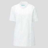 KAZEN レディス医務衣半袖 （ナースジャケット） 医療白衣 ホワイト LL REP105-C/10（直送品）