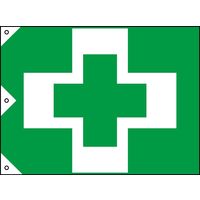 日本緑十字社　旗　安全衛生旗　中　　250012　1セット（2枚：1枚×2）　（直送品）