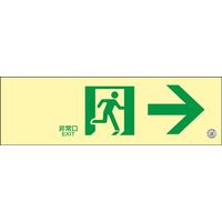 日本緑十字社 中輝度蓄光式通路誘導標識 蓄光 非常口→