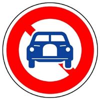 ユニット（UNIT） 道路標識（構内用） （304）自動車通行止め 1枚 894-04（直送品）