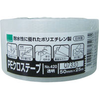 オカモト（OKAMOTO） オカモト NO420 PEクロステープ包装用 透明 50ミリ 420Q 1巻（25m） 469-4287（直送品）
