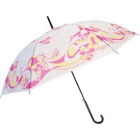 伊藤商店 ビニール傘 約58cm マーブルコスメ柄 ピンク ジャンプ傘 307333 1個（取寄品）
