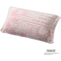 西川 スヌーピー のびのびタオルピローケース Go to BED柄 ピンク 枕カバー XT91183647 1枚（直送品）