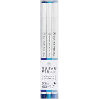 寺西化学工業 水性サインペン ギターペンプチ ブルー ３色セット GRPT-3BL 3セット（直送品）
