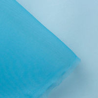 コスモテキスタイル ポリエステルオーガンジー生地 巾122cm×5m切売カット 濃水色 DD391-161-5M（直送品）