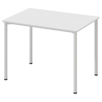 アスクル マルチワークテーブル 幅1000×奥行700×高さ720mm ホワイト天板・ホワイト脚 1台 オリジナル（わけあり品）